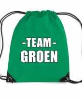 Sportdag team groen rugtas sporttas