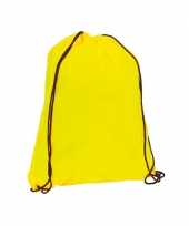 X stuks neon geel gymtassen sporttassen rijgkoord
